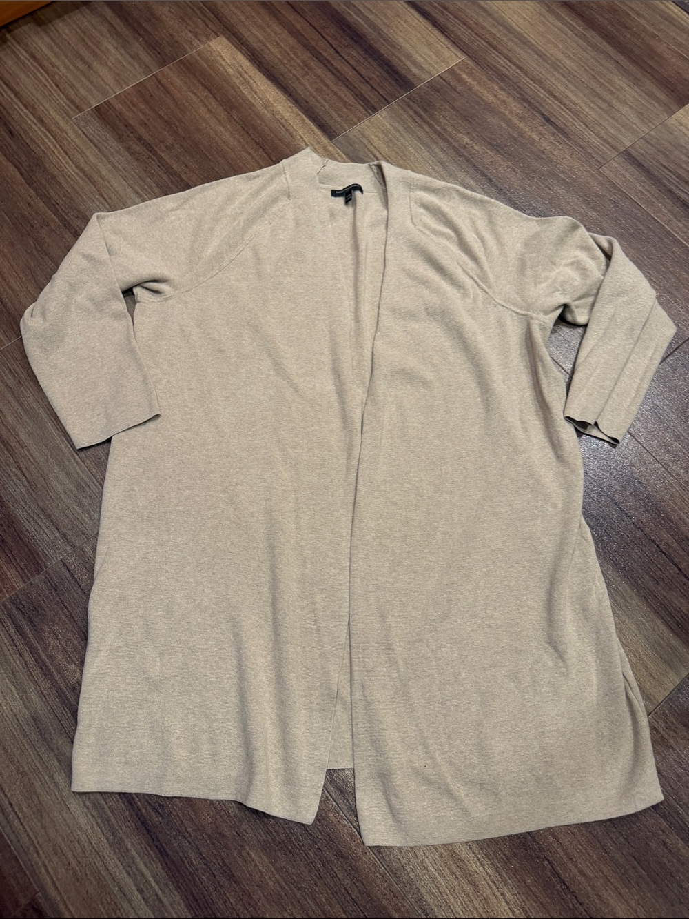 NWOT. Banana Republic Light Taupe Open-Front Cardigan